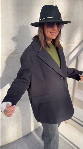 Mon manteau court oversize noir