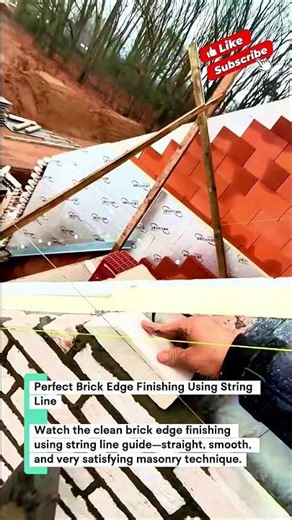 Perfect Brick Edge Finishing Using String Line #construction #building #machine