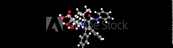 Lipitor Atorvastatin Cholesterol 3D Animation Rotating Molecular Structure Seamless Loop Alpha Transparent Background 4K Scientific Concept