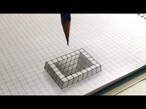 How to draw 3d Hole | easy 3d drawing | Trick Art on graph paper