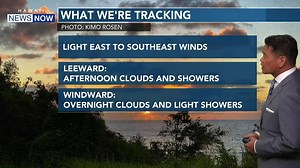 Trade winds weakening for the first half of the work week