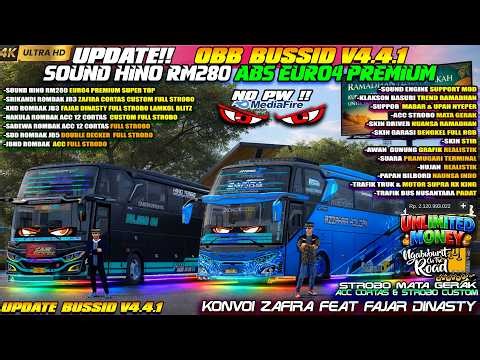 UPDATE BUSSID V4.4.1 !! OBB BUSSID V4.4.1 TERBARU SOUND HINO RM280 EURO4 PREMIUM GRAFIK ETS2 HD 4K