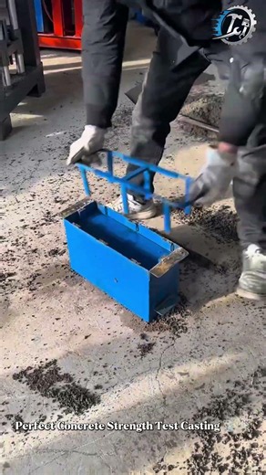 Concrete Cube Mold Filling Process 🏗️🧱 #Construction #Concrete #Engineering