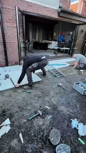 TitleCourtyard Construction from Start to Finish 🌿 #shorts #construction