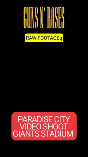 RAW FOOTAGE Paradise City Giants Stadium 🗓️ June 1988. 📍 Giants Stadium, New Jersey. Guns N’ Roses are the hottest band on the planet — raw, dangerous, and on the edge of total chaos. They hit the stage opening for Aerosmith, but by the time the sun went down… GNR owned the night. 🎥 Cameras were rolling. Axl strutted across the stage in head-to-toe white. Slash tore through solos like the guitar was on fire. And the crowd — 70,000 strong — roared every word of Paradise City like their lives d