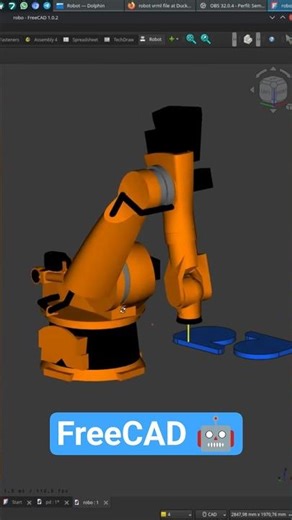 KUKA Profiling Our Logo 🤖 | FreeCAD robot workbench 🦾 #cnc #cncsoftware #kuka #robot #freecad