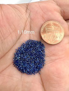 Loose Blue Sapphires Small Round Parcels Each Size From 0.90MM to 2MM - Etsy