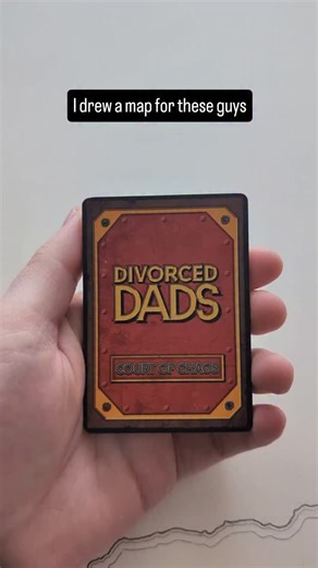 Divorced Dads x Lord of Maps Maybe you've seen @audioopera open a pack of these cards and were profoundly moved. I know I was. I virtually never do collaborations, but I wanted to contribute some artwork to the cause. He used real artists for each card instead of going the easy route by using AI. That's pretty cool. Not sure if he still sells them but take a look at his Instagram I'm sure you'll find some if you are interested | Lord of Maps