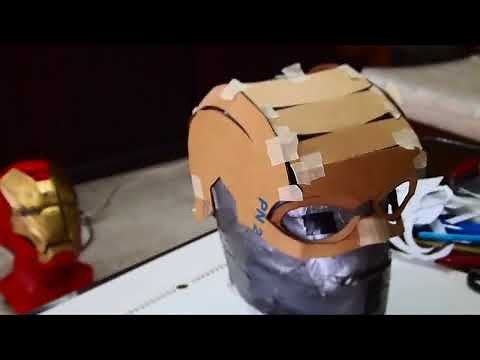 DIY Captain America Mask Part 1 - Cardboard (template) Costume How to