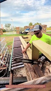 Holz spalten: Wie eine Kette aus Zähnen dem Balken die passende Länge gibt