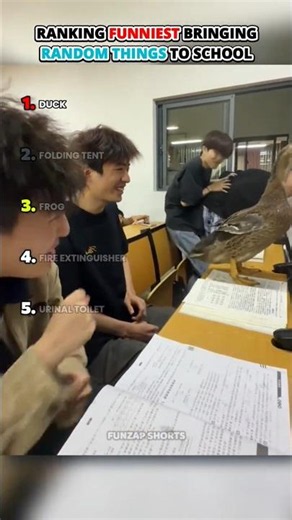 🎥Ranking Funniest Bringing Random Things To School #funny #shorts #funnyvideo #school