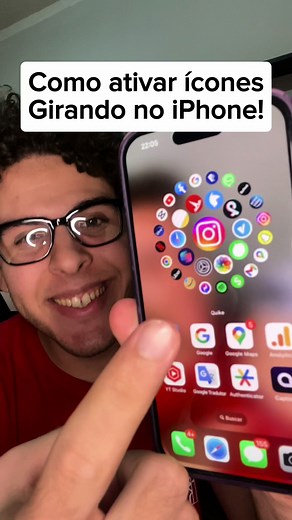 Descubra como ativar ícones girando nos app do iPhone! 😮 seu iPhone vai ficar muito mais bonito e tudo mundo vai querer saber como você deixou assim.