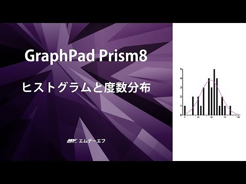 GraphPad Prismによるヒストグラムと度数分布（字幕解説・音声なし）