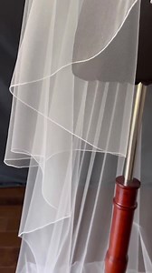 Sheer Drop Pencil Edge Bridal Wedding Veil With Waist Length Blusher - Etsy