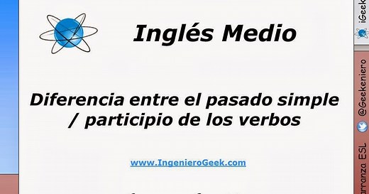¿Cuál es la diferencia entre el pasado simple y el pasado participio en inglés?