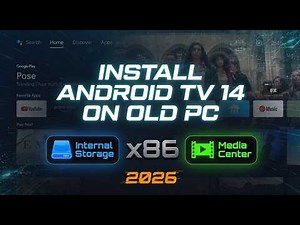 Install Android TV On Old PC x86 With Internal Storage Media Center