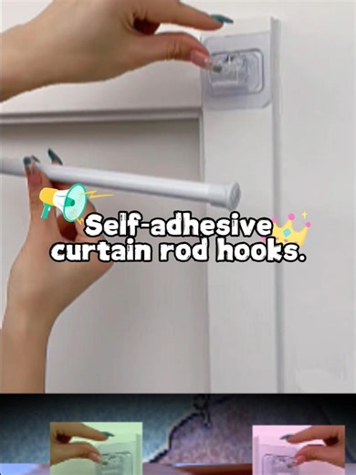 Easy Install No-Drill Curtain Rod Hooks for Home
