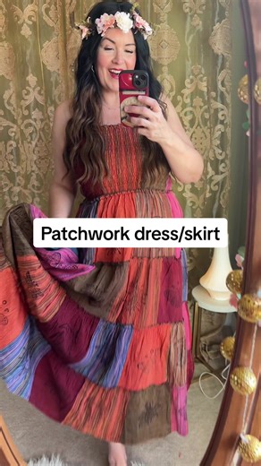 Adorable Plus Size Patchwork Dress and Maxi Skirt