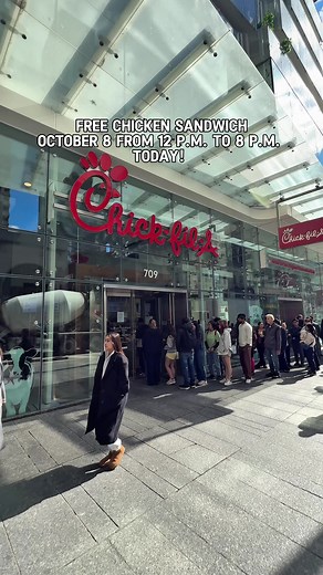 Free Chicken Sandwich Giveaway at Chick-fil-A Canada