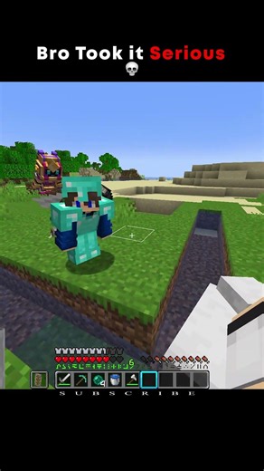 Bro Took It Serious #minecraft