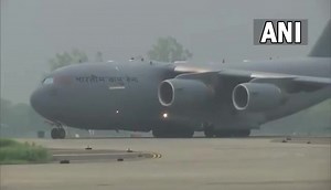 4.3K views · 174 reactions | Indian Air Force's C-17 aircraft that took off from #Afghanistan's Kabul earlier this morning, lands at Hindon IAF base in Ghaziabad. 168 people, including 107 Indian nationals, were onboard the aircraft. | Tolerant Indians | Facebook