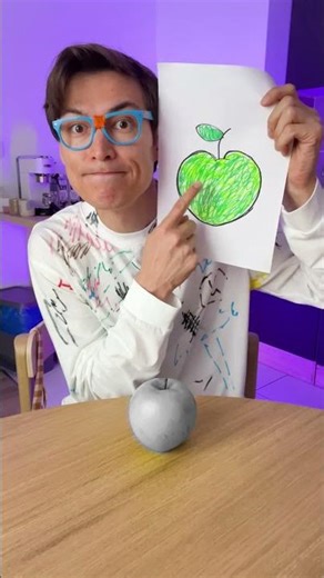 😲 Grey to Green?! 🍏 Amazing Apple Color Trick for Kids! #kids #diy