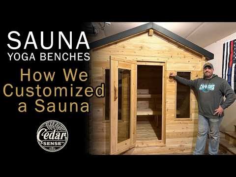 We Combine Hot Yoga with Sauna Benches on Our Cabin Style Sauna Build