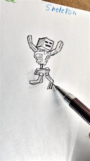 how to draw🖋️ Minecraft character 🤯(zombie, skeleton, creeper) 😊 #drawing #speedart #minecraftart