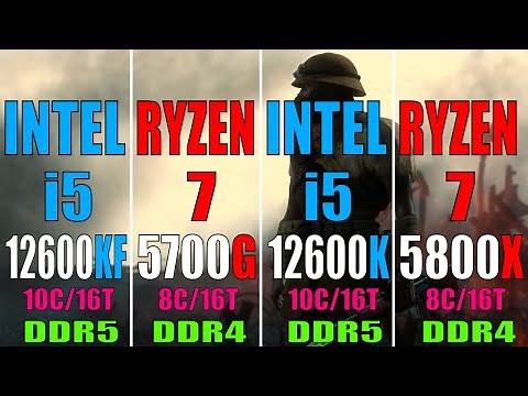 RYZEN 7 5700G vs INTEL i5 12600KF vs RYZEN 7 5800X vs INTEL i5 12600K | 7 PC GAMES BENCHMARK TEST |