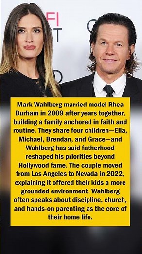 Mark Wahlberg’s Family First Move