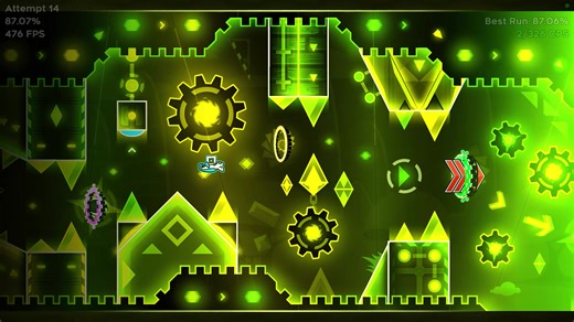 Conquering Verdant Landscape in Geometry Dash
