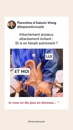 Florentine d’Aulnois Wang on Instagram: "Oui, il y a une danse infernale possible entre “les anxieux” et “les évitants” mais ce n’est pas une fatalité !⁠ ⁠ Et si nous y jetions un autre regard 🥰 ?⁠ ⁠ Je t’invite ce mardi 3 juin à 20h30 pour une conférence offerte dans laquelle nous plongerons au coeur des blessures d’attachement.⁠ ⁠ Tu y découvriras dans laquelle tu te situes, ce qu’elle dit sur tes blocages relationnels — et comment t’en libérer pour créer une relation saine et consciente 🥰⁠