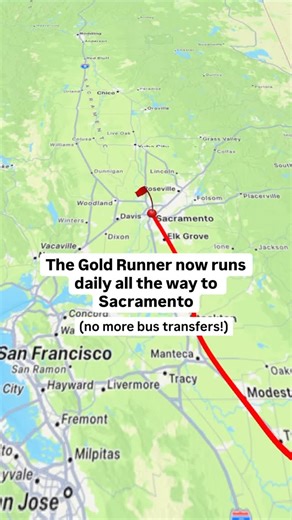 Cassie | Central CA Travel & Things to Do on Instagram: "This is a big win for Central Valley travel! AD🚆✨ You can now take the @goldrunnerca daily direct from Fresno to Sacramento with no bus transfer. And right now, you can Buy One and Save 50% on up to five additional tickets with code V302. Less driving. Less stress. More time to actually enjoy the trip. This is exactly the kind of easy adventure to plan if you’re looking for day trips in the new year. ⬇️Sacramento Day Trip Idea⬇️ 8:58am Ca