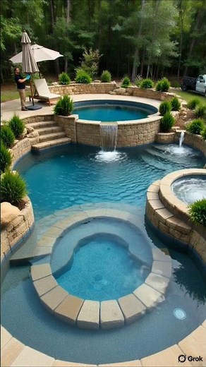 Dream Backyard Pool Build 🏝️ | Luxury Waterfall Swimming Pool Construction (Step by Step)
