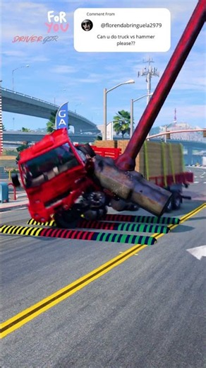 Truck vs Speedbumps | BeamNG Drive #beamngdrive #truck #speedbump #crash