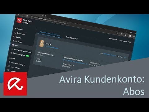 Avira Kundenkonto: Abos