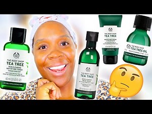 The Body Shop TEA TREE Skincare ROUTINE! THE BODY SHOP TEA TREE Collection Review!