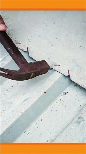 Locking Roof Panels by Bending the Edges to Prevent Leaks #construction #roofing