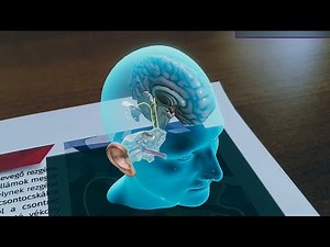 A hallás - kiterjesztett valóság animáció "Az emberi test" című könyvből