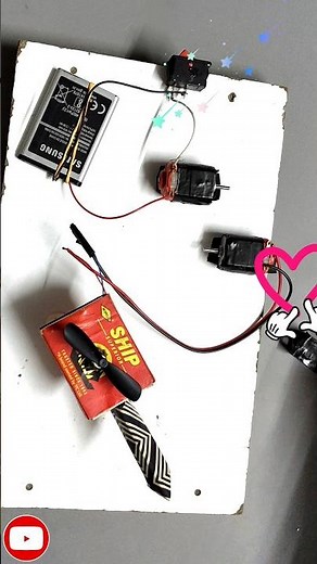 Electricity Generator Using Two Motors⚡ | Free Energy Experiment #scienceproject #shortfeed #short