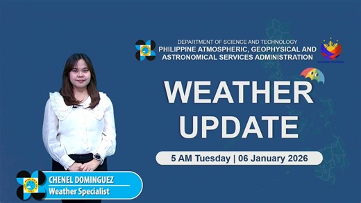 State weather bureau PAGASA gives a weather update as of 5 AM today, January 6, 2026. COURTESY: DOST-PAGASA | GMA News