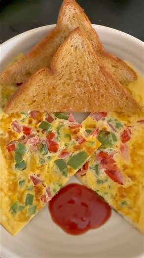 Quick Morning Breakfast Recipe | Veg Omelette with Toast