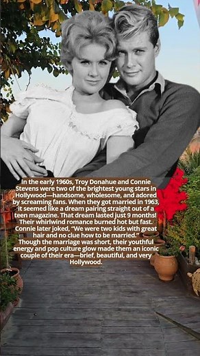 Troy Donahue & Connie Stevens Teen Idols and a Fast Hollywood Flame #movie #hollywood #love