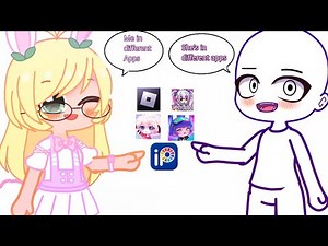 my gacha club oc in different apps 😱😍