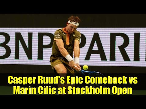 Casper Ruud's Epic Comeback vs Marin Cilic at Stockholm Open | ATP Tour Highlights