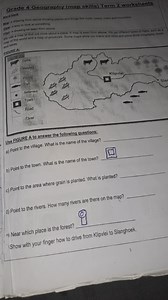 Grade 4 Geography (map skills) Term 2 worksheetsWord bankMap:... | Filo