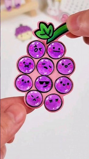 탱글탱글~포도알 스티커 만들기! Grape Stickers #paperdiy #shorts #diy 종이놀이 예뿍