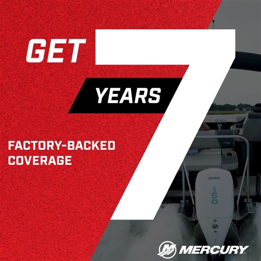 18K views · 94 reactions | Now through July 10, get 7 years of coverage on a new Mercury 2.5-400hp outboard when you buy a new boat package or repower your current boat. Get the details at your local Mercury dealer. Learn more: https://mercury-marine.visitlink.me/hsAoc3 | Mercury Marine | Facebook