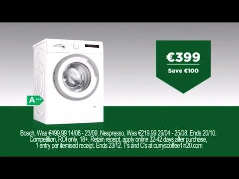 Currys PC World Ireland Kitchen Appliances Mega Sale Washing Machines Coffee Money Back Advert 2020