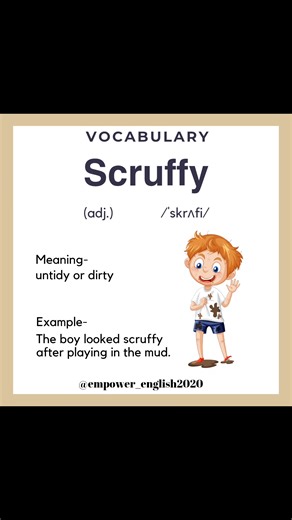 372K views · 5.7K reactions | Featured words:  1. Scruffy (adj.)...
